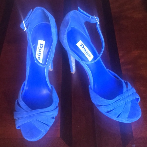 dune blue suede shoes